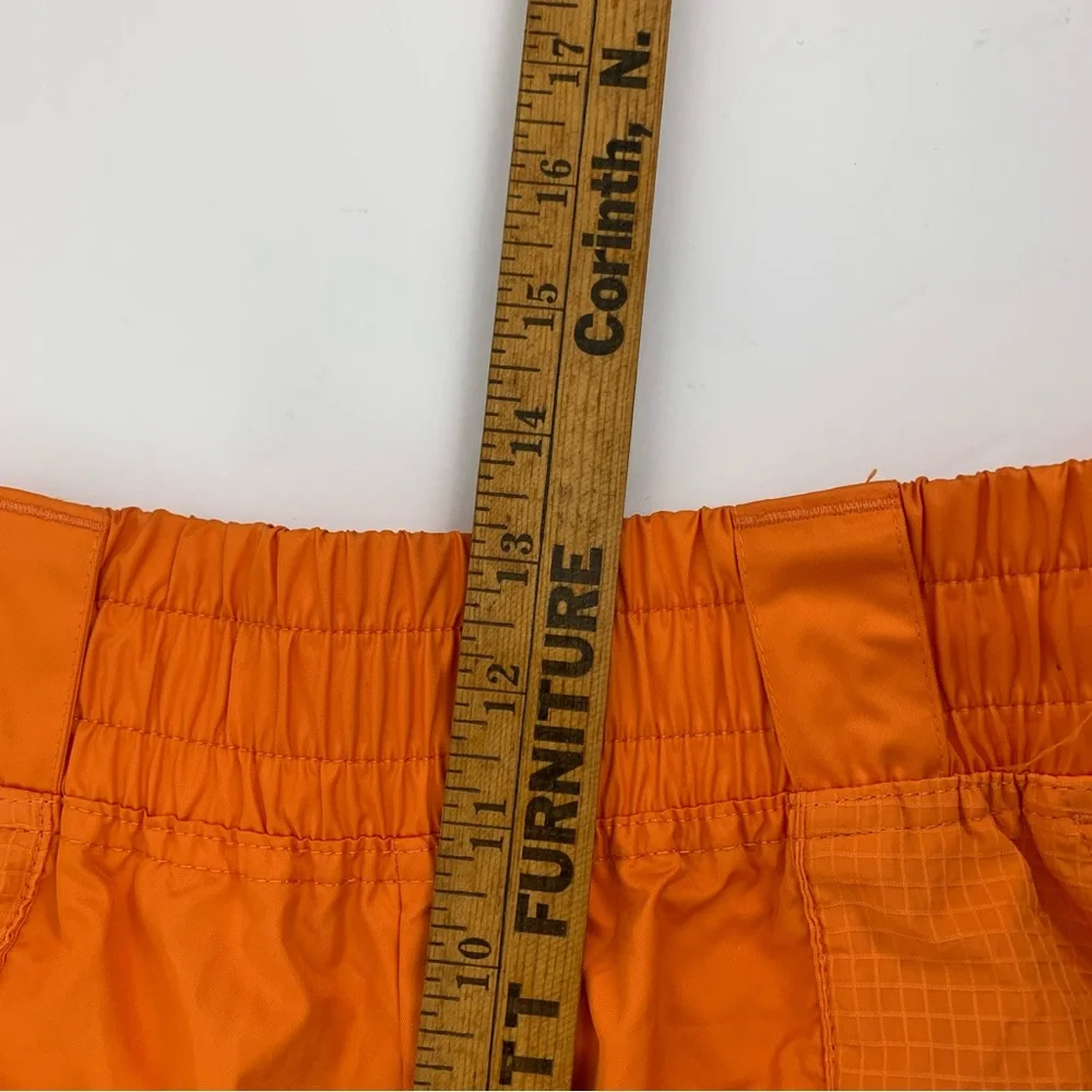 Nike Womens Black Swoosh Polyester Woven Shorts Orange Rip Stop CJ3807806 Size M